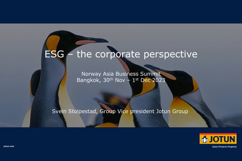 ESG – the corporate perspective